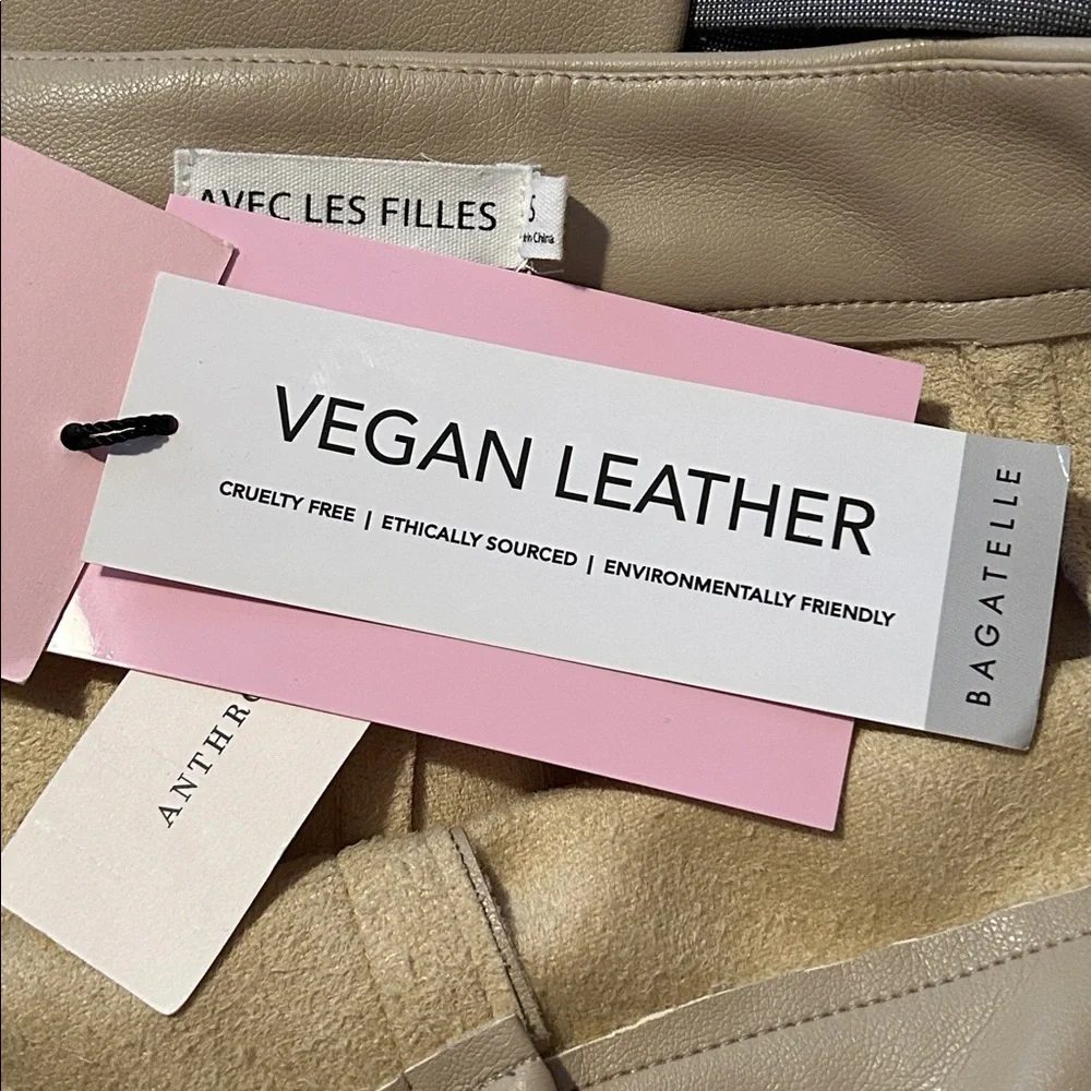 Anthropologie Avec Les Filles Arden Vegan Leather Pants Size Small New NWT